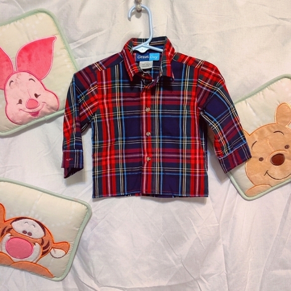 Great Guy Other - 🧮6/$20 Great Guy Boys Plaid Button Up Dress Shirt Sz. 18 mos